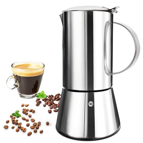 304 Thickened Stainless Steel Uncoated 12 Cup Moka Pot 600ml 20oz