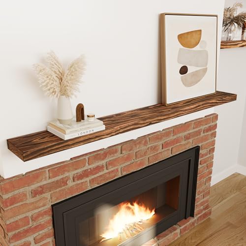 72'' Pine Wood Floating Shelf for Wall