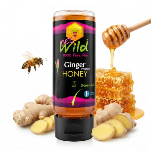 100% Pure Ginger Infused Honey (12 Ounce)
