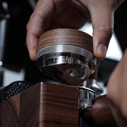 54mm Espresso Distribution Tool Walnut Coffee Distributor