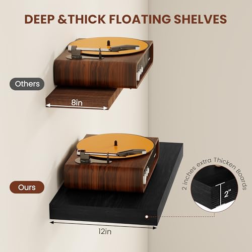 Square Floating Shelves 12x12” Set of 2 (2 Count)