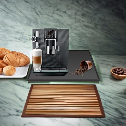 Silicone Mat Under Coffee Machine With Lip Coffee Maker Appliance Automatic Machines Espresso Accessory Black Multifunctional Rubber Base Mat