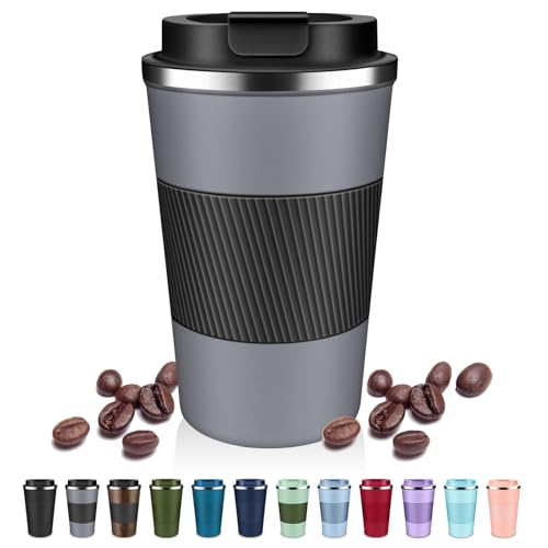 Insulated Coffee Tumblers with Flip Lid 12oz