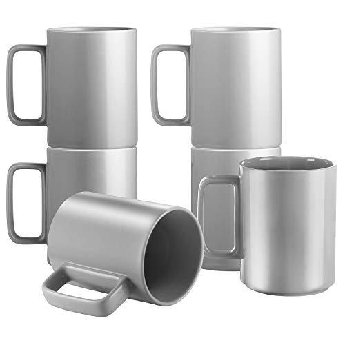 Large 15 Ounces Porcelain Coffee Mug Tea Mugs Set of 6 (6 Count)