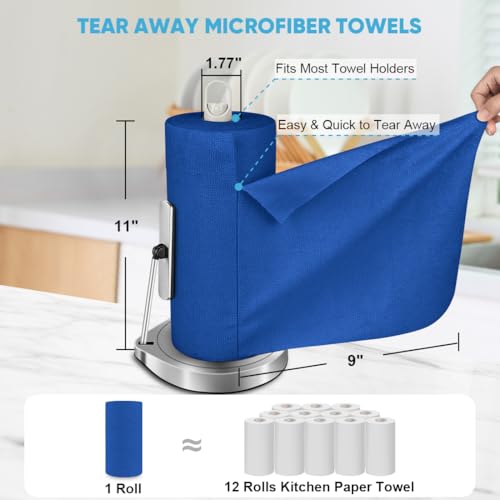 Microfiber Cleaning Cloth 330 Sheets 6 Roll (330 Count)