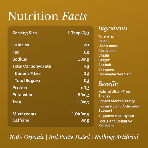 MUDWTR Turmeric Decaf Mushroom Drink (6.4 Ounce)