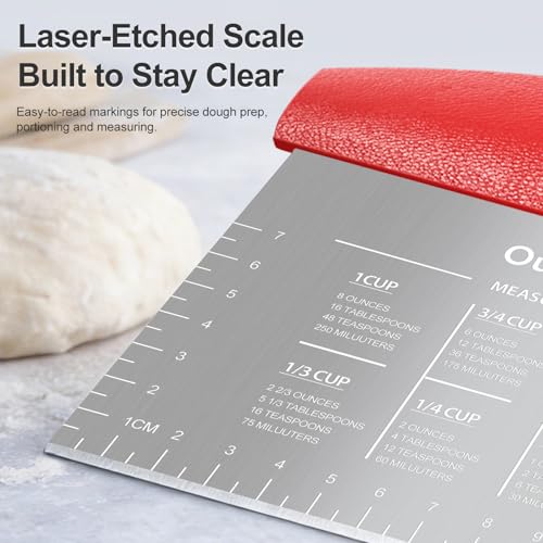 2 Pack Bench Scraper Dough Cutter