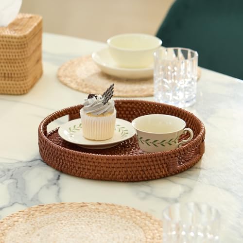 11.8 inch Round Rattan Tray
