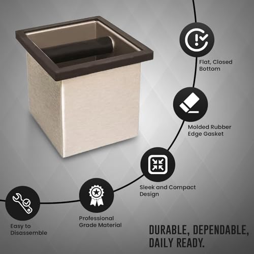 Stainless Steel Knock Box for Espresso Grounds