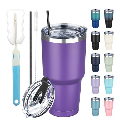 30 oz Tumbler with Lids and Straws