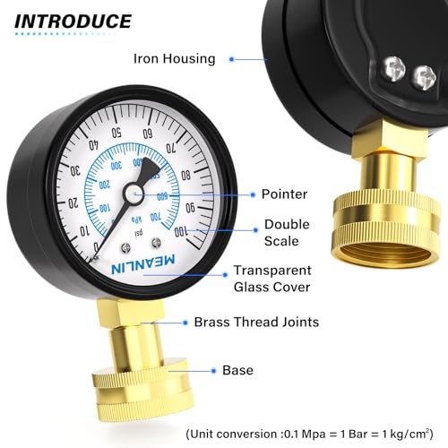 0 100psi Water Pressure Gauge