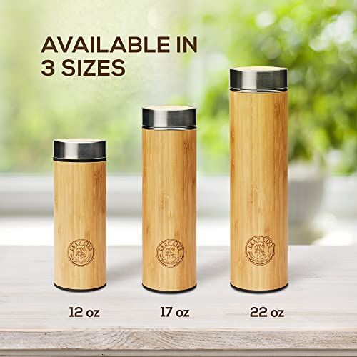Premium Bamboo Tea Tumbler with Infuser for Loose Leaf Tea