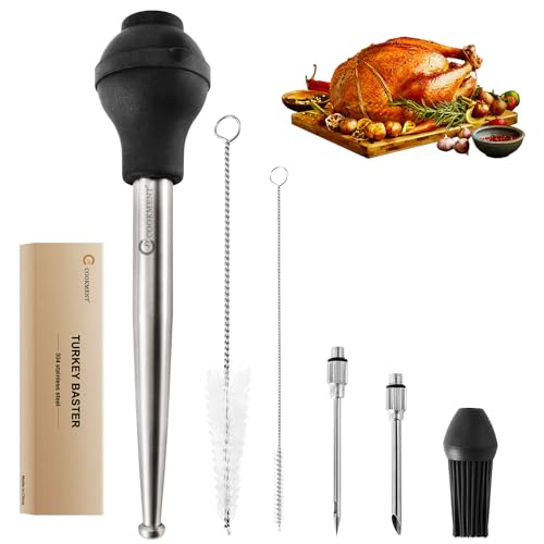 Turkey Baster Syringe for Cooking Meat Injector Set with 2 Marinade Needles