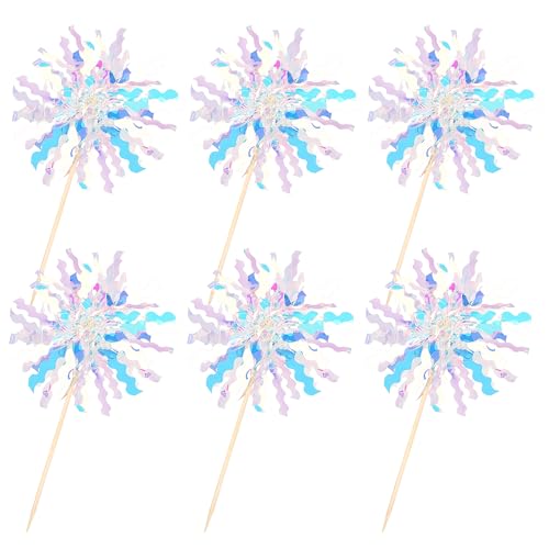 30 PCS Foil Firework Cupcake Toppers Sparkle Tinsel Cupcake Picks Happy Birthday Cake Toppers Drink Stirrers Cocktail Food Fruit Toothpicks for Baby Shower Birthday Party Decorations Supplies Silver (30 Count)
