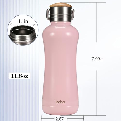 Mini Insulated Water Bottle With Bamboo Lid