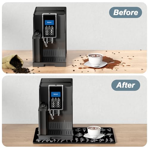 Coffee Mat 12" x 19" Cute Coffee Bar Mats for Espresso Machine Station Accessories and Organizer