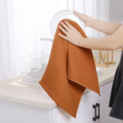 100% Cotton Waffle Weave Kitchen Dish Towels 4 (4 Count)
