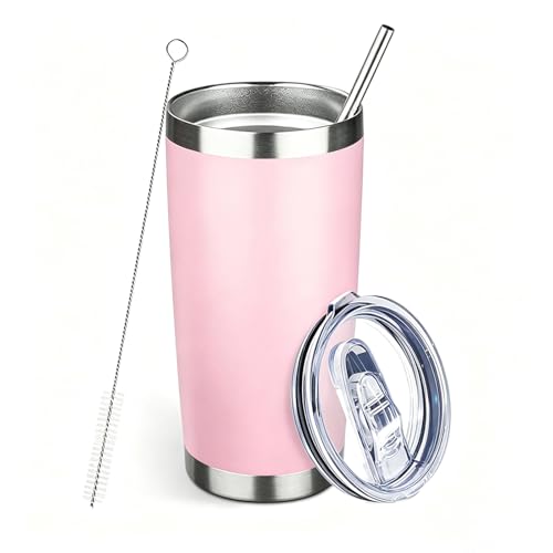 DIW 20oz Insulated Tumbler Travel Coffee Mug Cup with Lid Straw