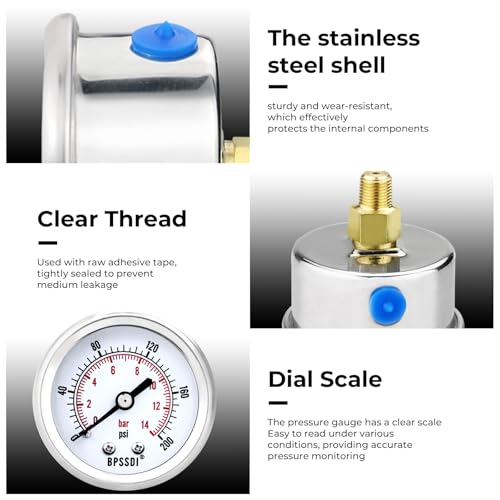 0 200 Psi Low Pressure Gauge