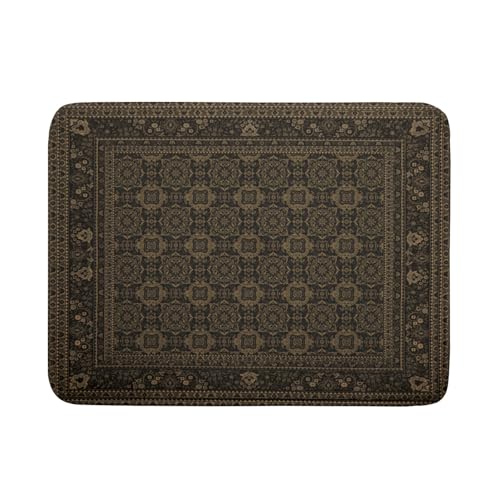 Brown Antique Tabriz Rug Dish Drying Mat for Kitchen Counter