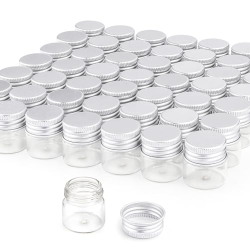 50 Pack 10ml Clear Glass Essential Oil Bottle (50 Count)