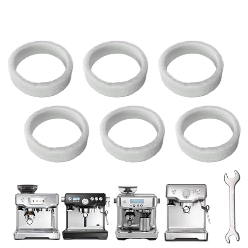 6 Piece Felt Washer Replacement for Breville Espresso Machine Grinders (7 Count)