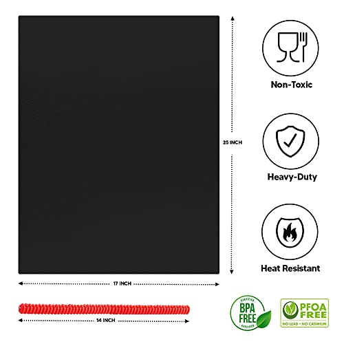 Oven Liners for Bottom of Oven Bundled with Range Rack Shield