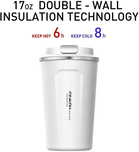 17OZ Vacuum Casual Travel Coffee Mug for Hot