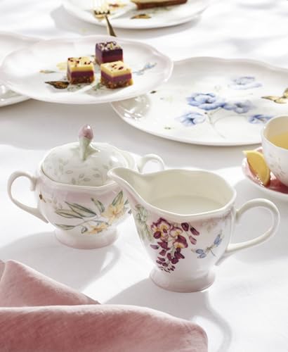 Butterfly Meadow Pink Ombre Porcelain Teapot Set (5 Count)