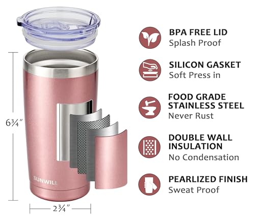 Travel Coffee Mug Set of 2 (2 Count)