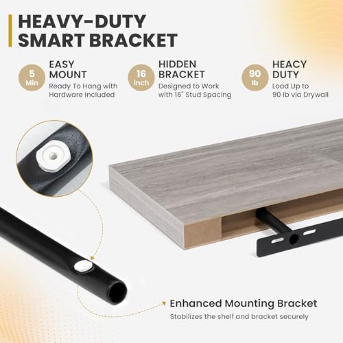 55 Inch Floating Shelves