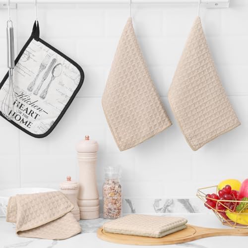 Microfiber Waffle Weave Kitchen Dish Cloths (8 Count)