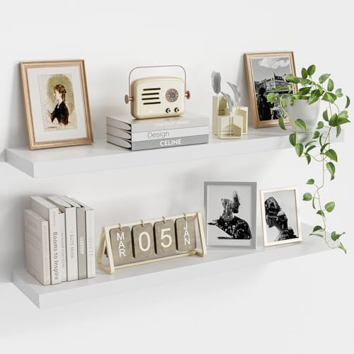 Wooden Floating Shelves for Wall 36” x 8”x 1.4” (2 Count)