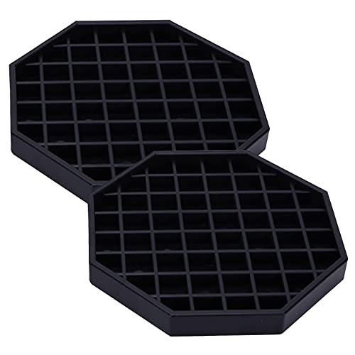 Drip Trays 6" Coffee Countertop Octagon Drip Tray Black Plastic Coffee Drip Tray With Honeycomb Grid (2 Count)