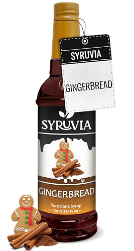 Coffee Syrup Gingerbread Flavored Syrup for Drinks (25.4 Fl Oz)