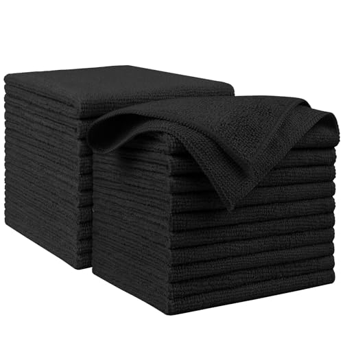 Microfiber Cleaning Cloth Black 20PK (20 Count)