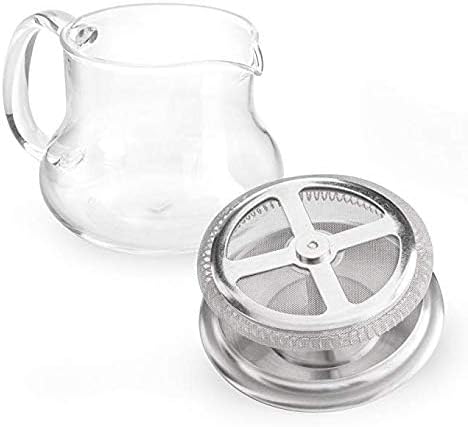 Yama Sitka 12oz Sitka Glass Teapot with Built-in Mesh Filter, Dishwasher Safe, Ideal for Loose Leaf Tea, Dishwasher Safe