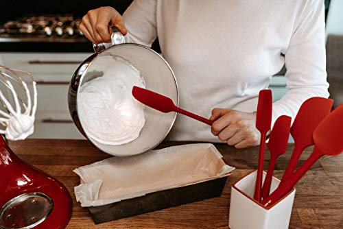 Premium 600°F Heat Resistant 5 Piece Silicone Spatula Set for Baking (5 Count)