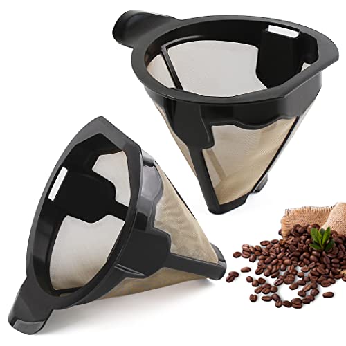Replacement Parts 2pcs Cone Reusable Coffee Permanent Filters (2 Count)