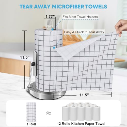 Microfiber Cleaning Cloth Roll (50 Count)