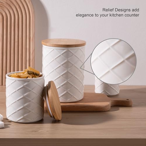 Sweejar Ceramic Canisters Sets for Kitchen Countertop