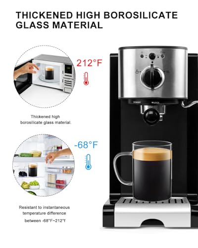 Glass Coffee Mugs (16 Fl Oz)