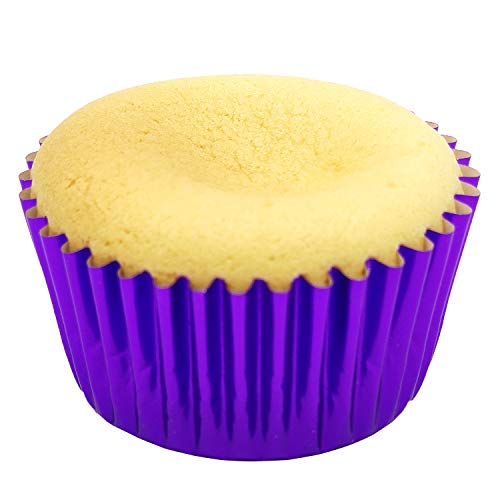 Standard Purple Foil Cupcake Liners Muffin Baking Cups for Party and More (100 Count)