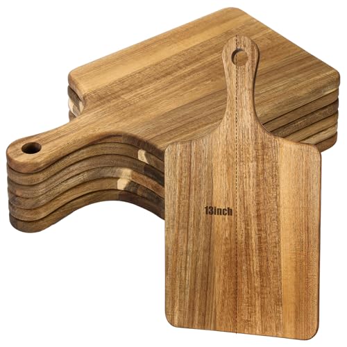 6 Pcs Thick Wood Cutting Boards for Chopping Serving (6 Count)