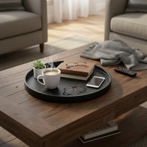 25 Inch Round Ottoman Tray