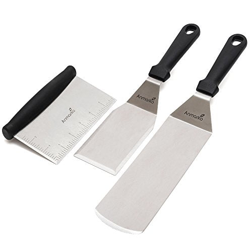 Metal Spatula Stainless Steel and Scraper (3 Count)