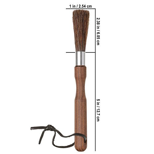 Natural Pig Bristle Espresso Maker Brush with Oiled Thermowood Handle