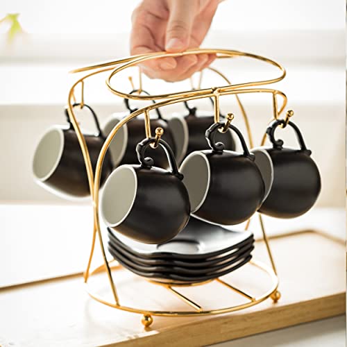 Espresso Cups with Saucers Set (3 Count)