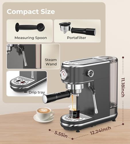20 Bar Espresso Machine with Milk Frother