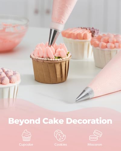 140 Piping Bags and Tips Set Frosting Piping Kit for Beginner & Pros